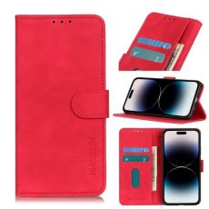 KHAZNEH KHAZNEH iPhone 14 Pro Fodral Retro L&auml;der R&ouml;d