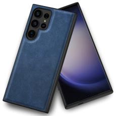  Galaxy S24 Ultra L&auml;derbelagt Hybrid Skal Bl&aring;