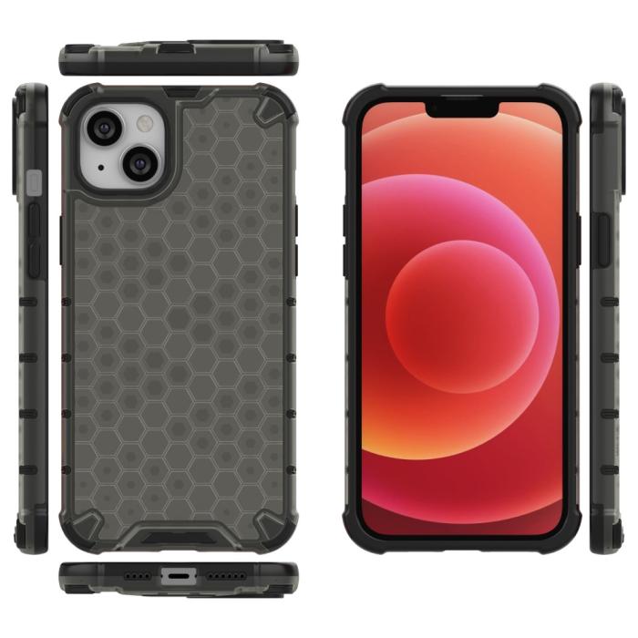 Bild 6,  iPhone 15 Plus Skal Honeycomb Shockproof Svart