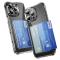  iPhone 16 Pro Skal Med Kortfack TPU Transparent