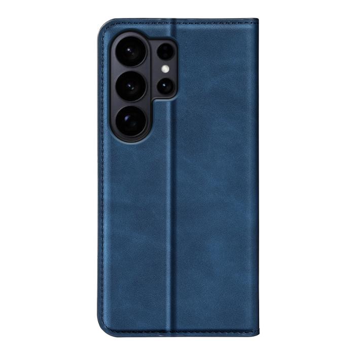 Bild 3,  Samsung Galaxy S26 Ultra Fodral Flip Skin Touch Läder Blå