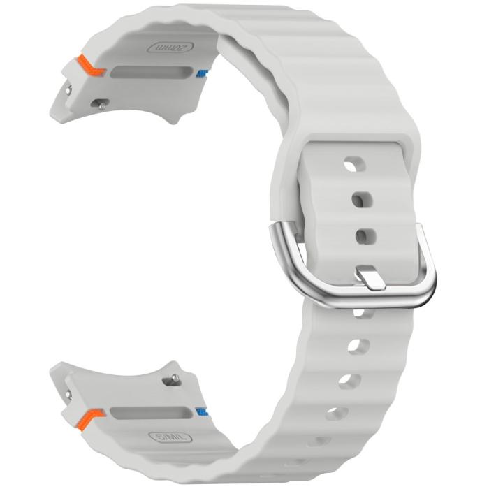 Bild 2,  Galaxy Watch 5/5 Pro/6/7/FE Armband Silikon Wave Design