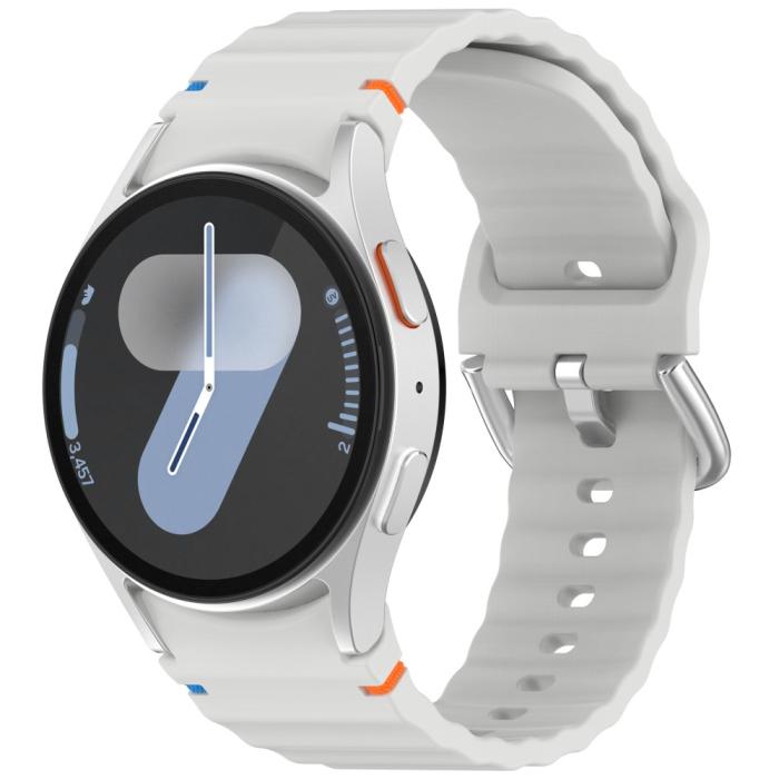 Bild 4,  Galaxy Watch 5/5 Pro/6/7/FE Armband Silikon Wave Design