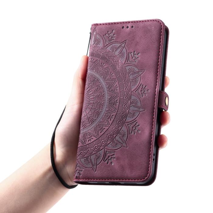 Bild 6,  Xiaomi Redmi Note 14 Pro/Pro Plus 5G Fodral Mandala Vinröd
