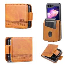 AZNS AZNS Galaxy Z Flip 5 Fodral L&auml;der Brun