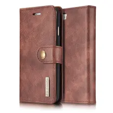 DG.MING iPhone 7/8/SE (2020/2022) - DG.MING Magnetskal/Pl&aring;nboksfodral - Vinr&ouml;d