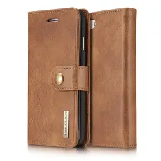 DG.MING iPhone 7/8/SE (2020/2022) - DG.MING Magnetskal/Pl&aring;nboksfodral - Brun