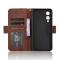  Samsung Galaxy S25 Edge Fodral Med Avtagbart Kortfodral Brun