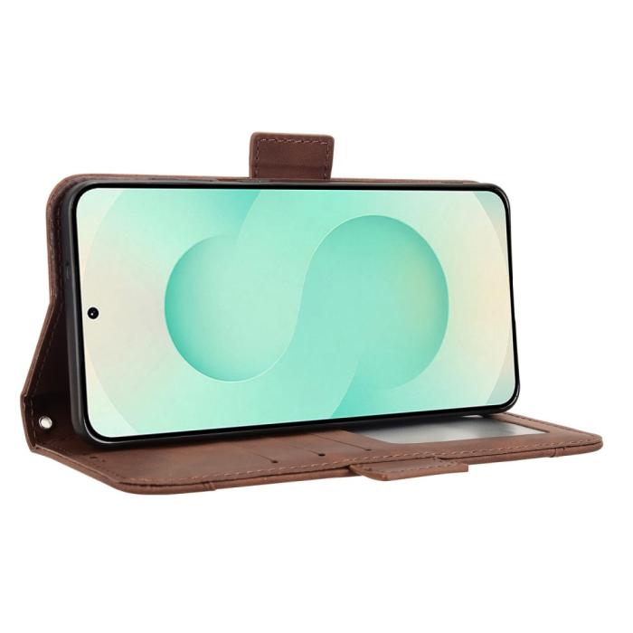 Bild 4,  Samsung Galaxy S25 Edge Fodral Med Avtagbart Kortfodral Brun
