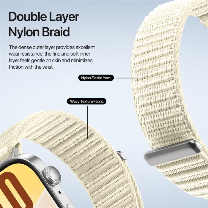 Bild 6, DUX DUCIS DUX DUCIS Huawei Watch Fit 4 Pro/4/3 Armband Nylon Loop Starlight
