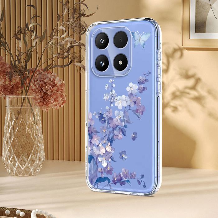 Bild 4,  Xiaomi 17 Skal TPU Blommor Violer