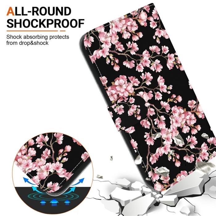 Bild 3,  Samsung Galaxy A27 5G Fodral Läder Blommor Rosa