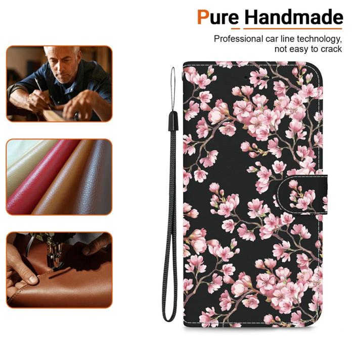 Bild 5,  Samsung Galaxy A27 5G Fodral Läder Blommor Rosa