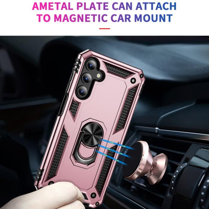 Bild 3,  Samsung Galaxy A15 5G Skal Armor Ring Hybrid Roséguld