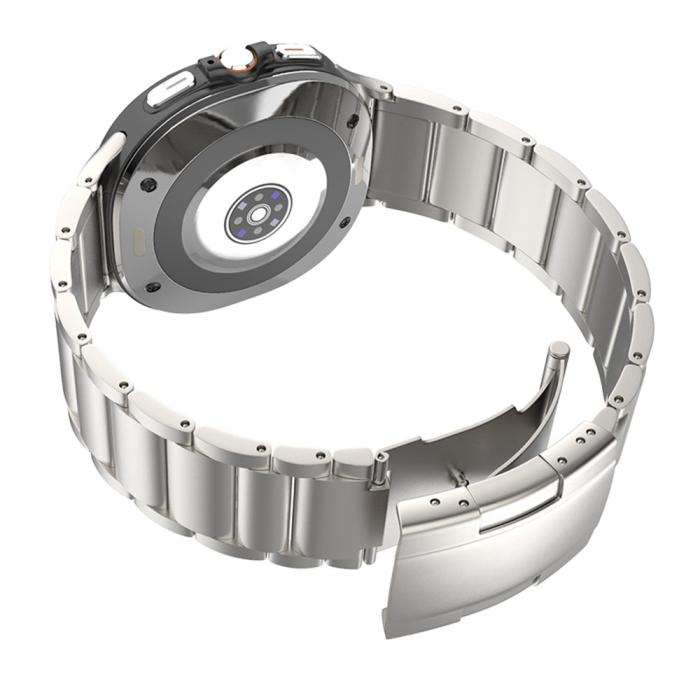 Bild 4,  Samsung Galaxy Watch 8 46/44/40 mm Armband Metall Svart