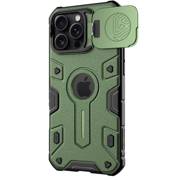 Bild 3, NILLKIN NILLKIN iPhone 16 Pro Max Skal Camshield Armor Grön