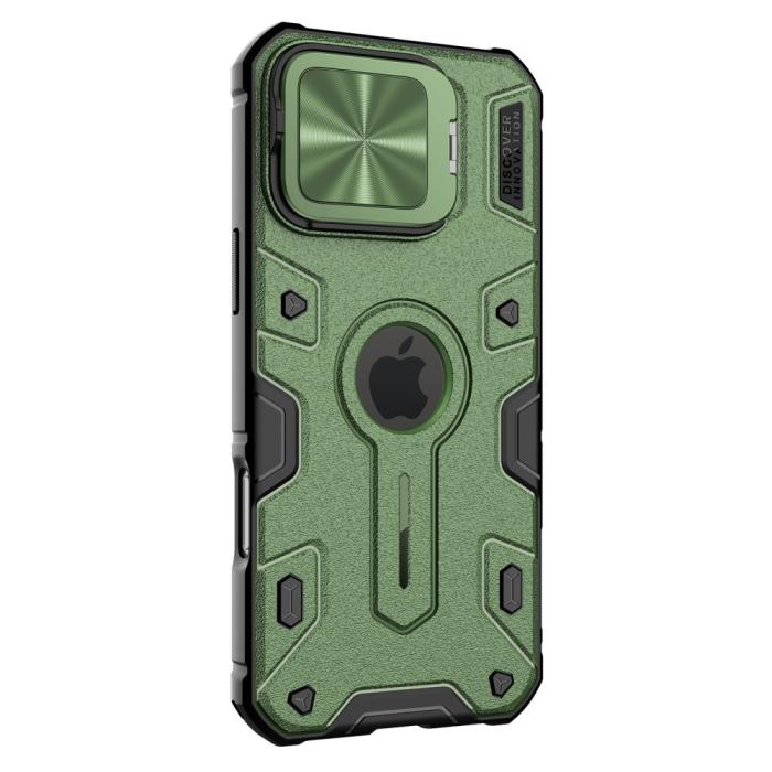 Bild 4, NILLKIN NILLKIN iPhone 16 Pro Max Skal Camshield Armor Grön