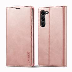 LC.IMEEKE LC.IMEEKE Galaxy S24 Fodral Flip L&auml;der Ros&eacute;guld