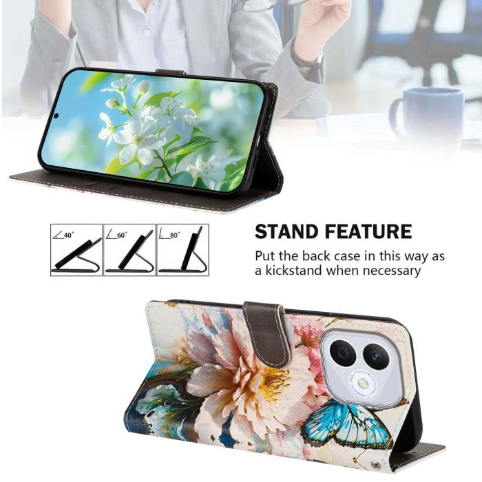 Bild 2,  Honor 400 Lite Fodral Med Tryck Blommor / Fjäril