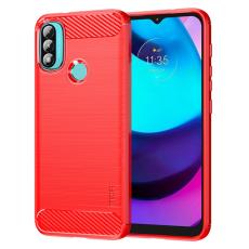 MOFI MOFI Motorola Moto E20 / E40 Skal Borstad St&aring;l Textur R&ouml;d