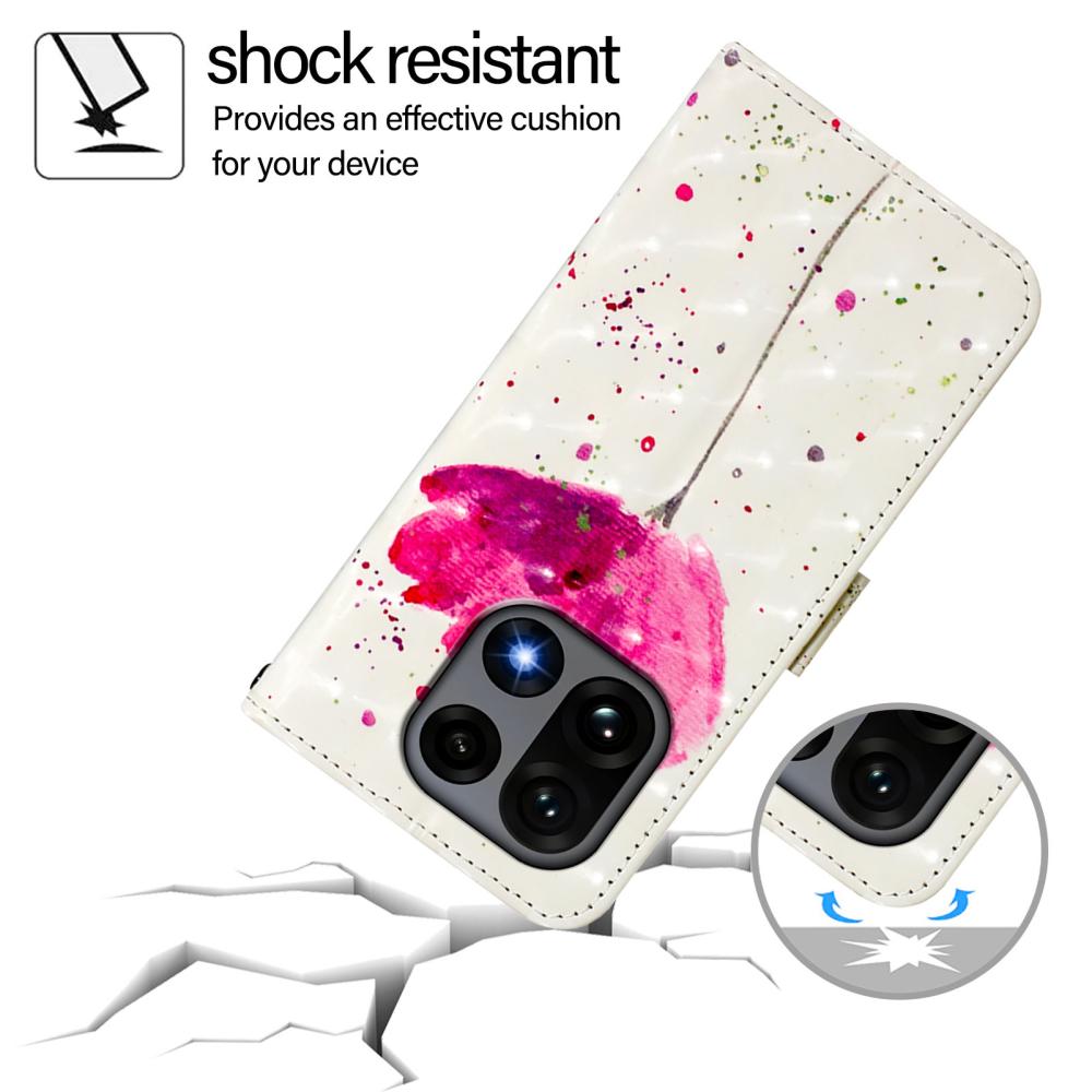  OnePlus 15 Fodral Med Tryck Rosa Blomma
