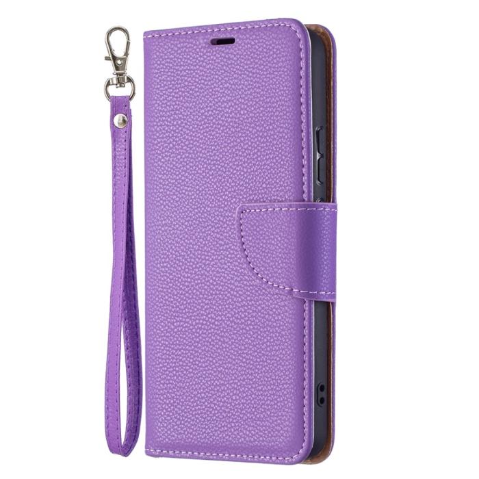 Bild 4,  Samsung Galaxy S22 Plus Fodral Litchi Textur Läder Lila