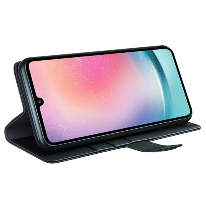 Bild 3,  Samsung Galaxy A25 5G Fodral Premium Äkta Läder Svart