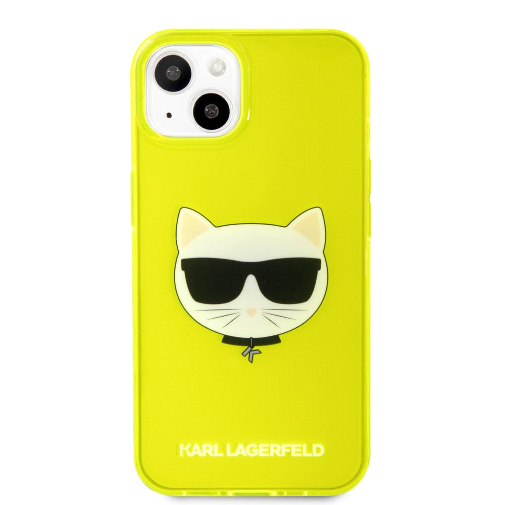 Karl Lagerfeld Karl Lagerfeld iPhone 13 Skal TPU Choupette Fluorescent Gul