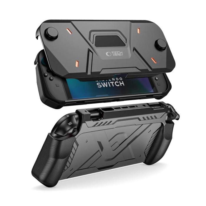 Bild 3, Tech-Protect Tech-Protect Nintendo Switch 2 Fodral Carbonox Svart