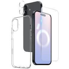 NORTHJO NORTHJO iPhone 16 Plus 3in1 Komplett Skyddspaket Transparent