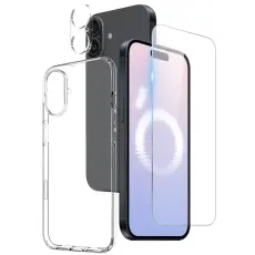 NORTHJO NORTHJO iPhone 16 Plus 3in1 Komplett Skyddspaket Transparent