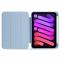  iPad Mini 2024/2021 Fodral Slim Tri-Fold Pennhållare Ljus Blå