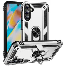  Samsung Galaxy A15 5G Skal Armor Ring Hybrid Silver