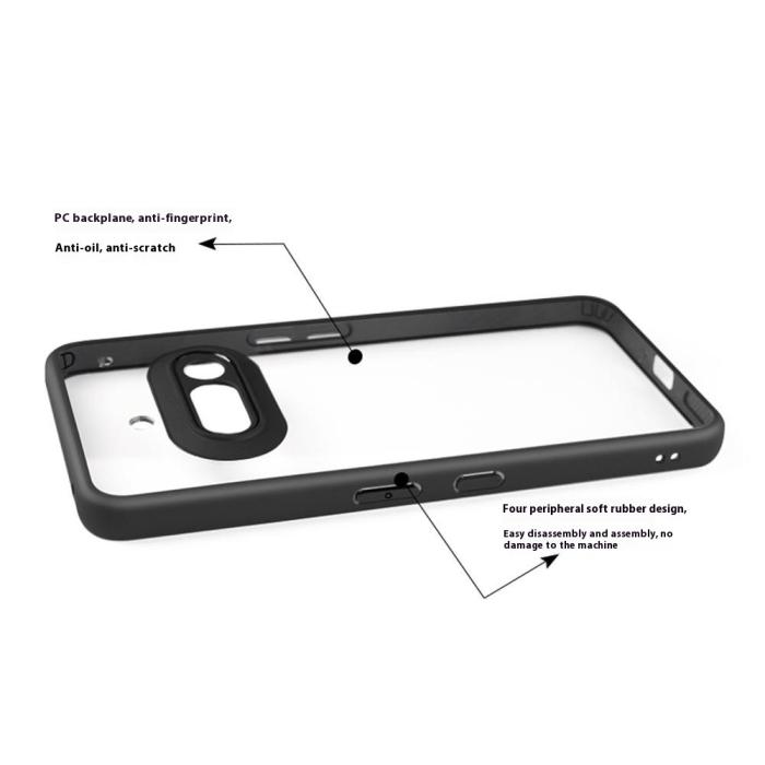 Bild 5,  Nothing Phone 3a Skal Hybrid Transparent / Svart