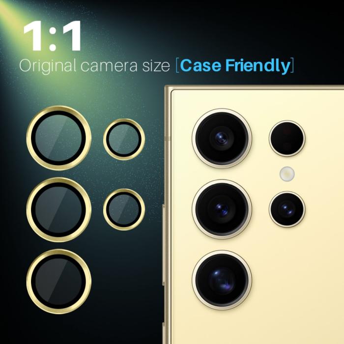 Bild 4, NORTHJO NORTHJO Galaxy S25 Ultra Linsskydd Härdat Glas Guld
