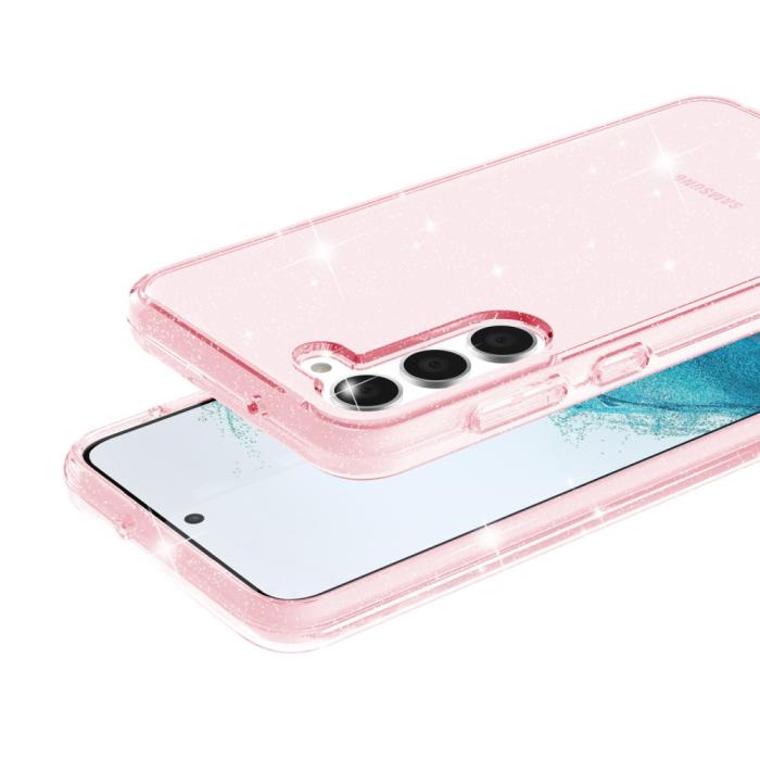 Bild 4,  Samsung Galaxy S23 Skal Glitter Hybrid Rosa
