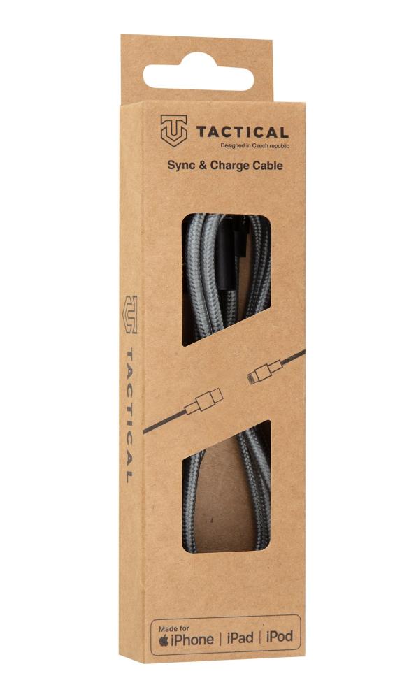 Tactical Tactical 30cm 20W MFi USB-C - Lightning Laddkabel Nylon Grå