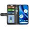  Google Pixel 10a Fodral Crazy Horse Läder Svart