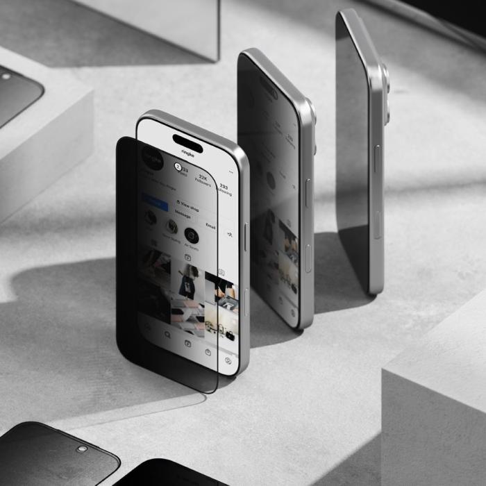 Bild 5, Ringke Ringke iPhone 17 2-PACK Easy Slide Skärmskydd Privacy