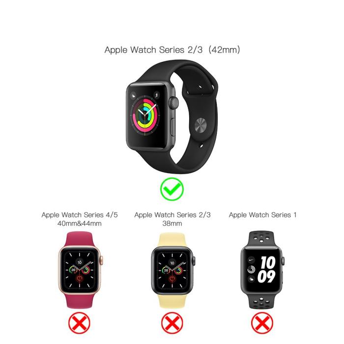 Bild 3, ShellBox ShellBox Armband Apple Watch 42 mm Vattentätt Skal Svart