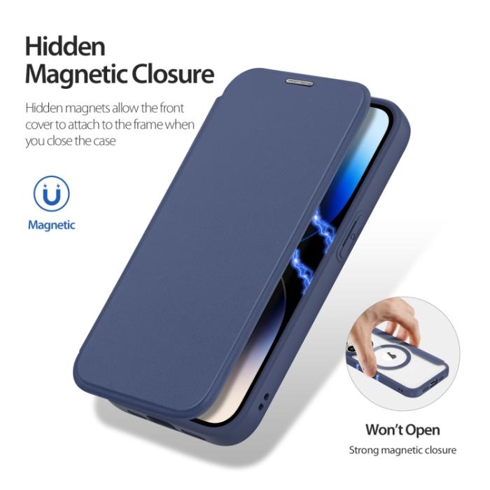 Bild 2, DUX DUCIS DUX DUCIS iPhone 15 Pro Fodral MagSafe Skin X Pro Blå