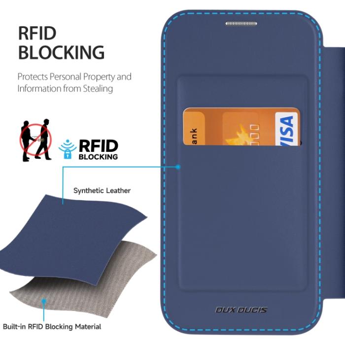 Bild 3, DUX DUCIS DUX DUCIS iPhone 15 Pro Fodral MagSafe Skin X Pro Blå