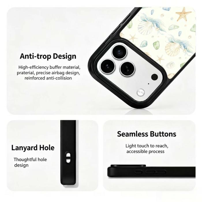 Bild 3,  iPhone 18 Pro / 17 Pro Skal MagSafe UV-Mönster Snäckor