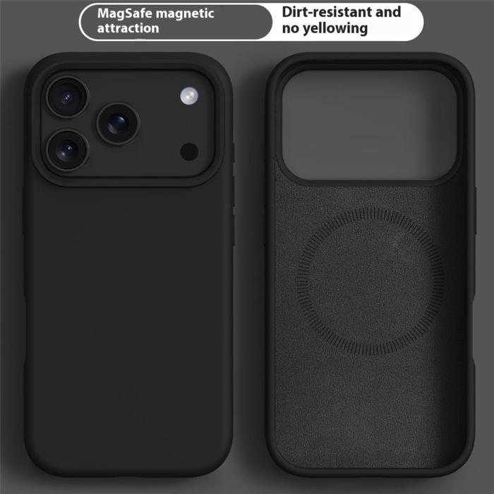 Bild 2,  iPhone 17 Pro Skal MagSafe Liquid Silikon Svart