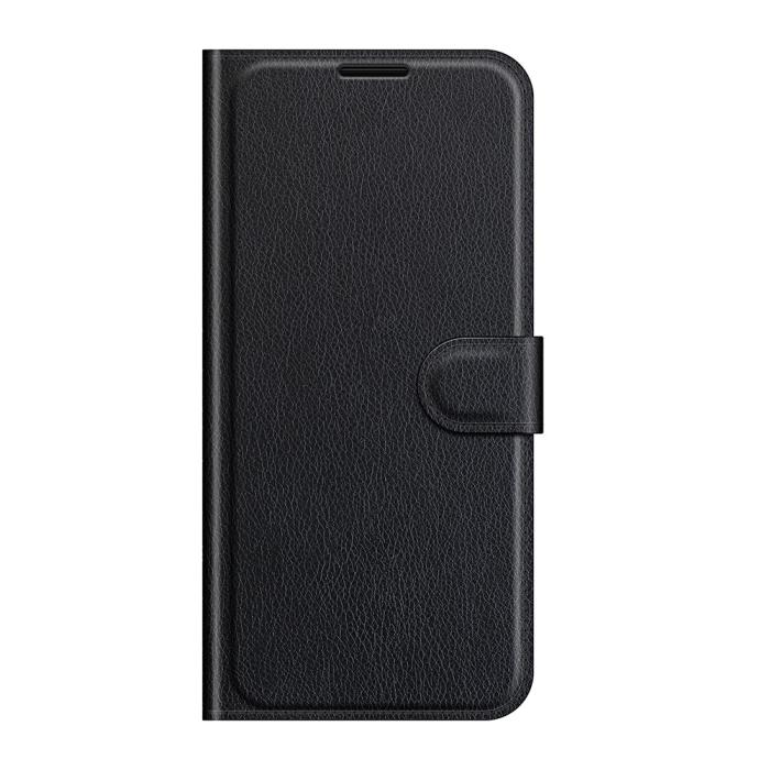 Bild 2,  Nokia G10 / G20 Fodral Litchi Läder Svart