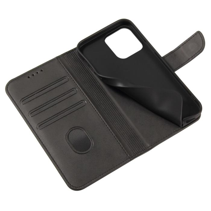 Bild 6,  iPhone 13 Pro Max Plånboksfodral Läder Svart