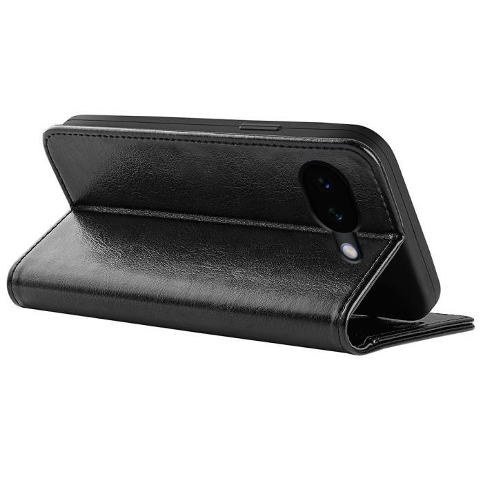 Bild 4,  Google Pixel 10a Fodral Crazy Horse Läder Svart