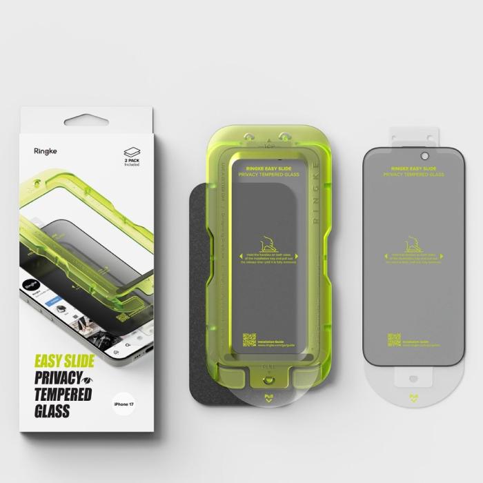 Bild 6, Ringke Ringke iPhone 17 2-PACK Easy Slide Skärmskydd Privacy