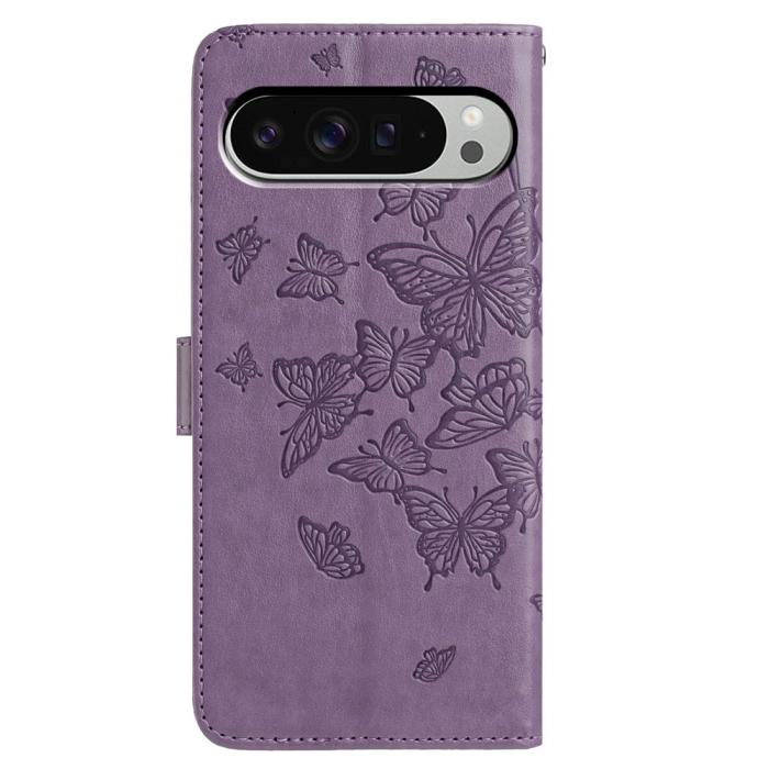 Bild 5,  Google Pixel 10 Pro XL/ 9 Pro XL Fodral Fjäril Tryck Lila