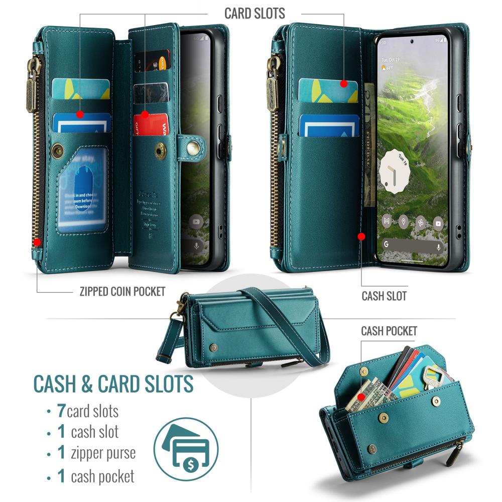 CASEME CASEME Google Pixel 10/10 Pro / 9/9 Pro Fodral Läder Grön